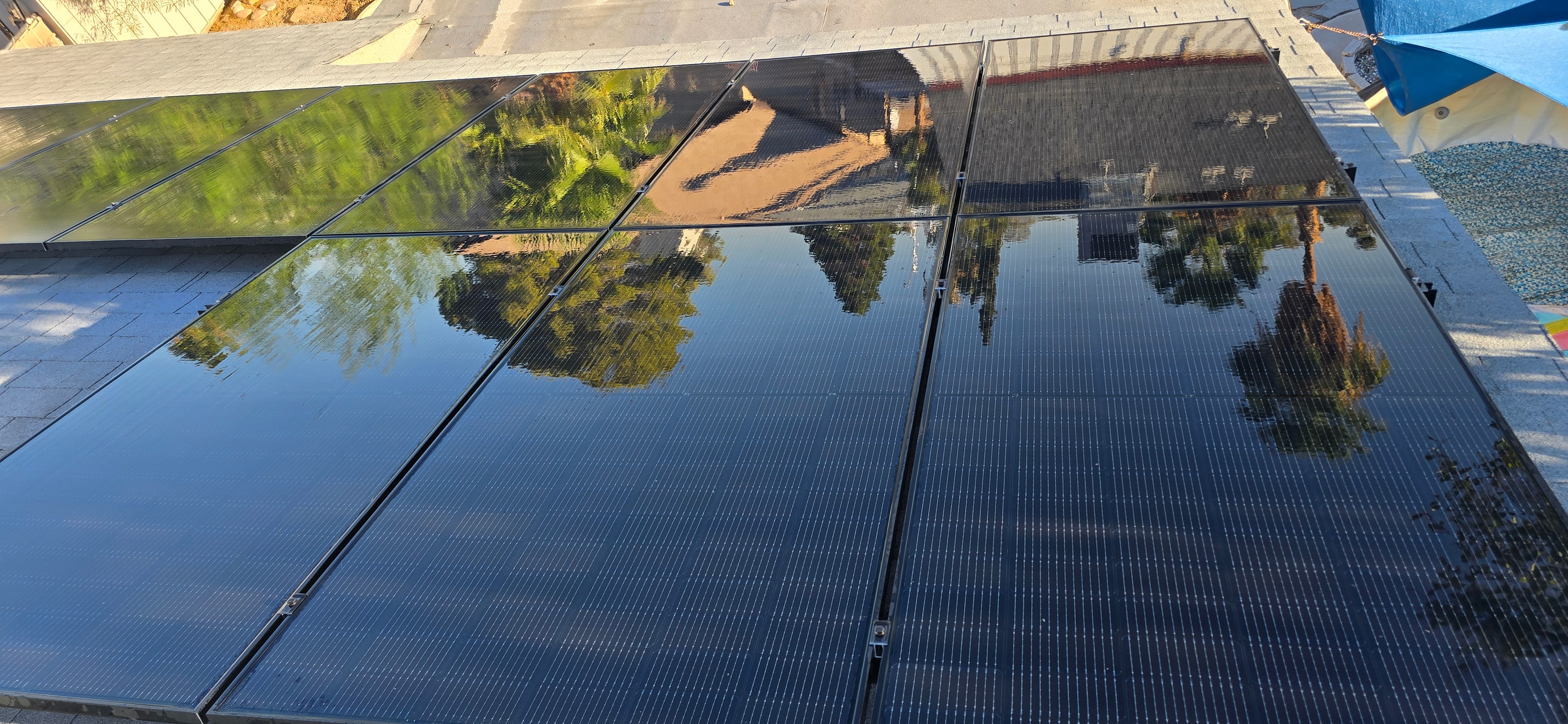 Solar panels after cleaning