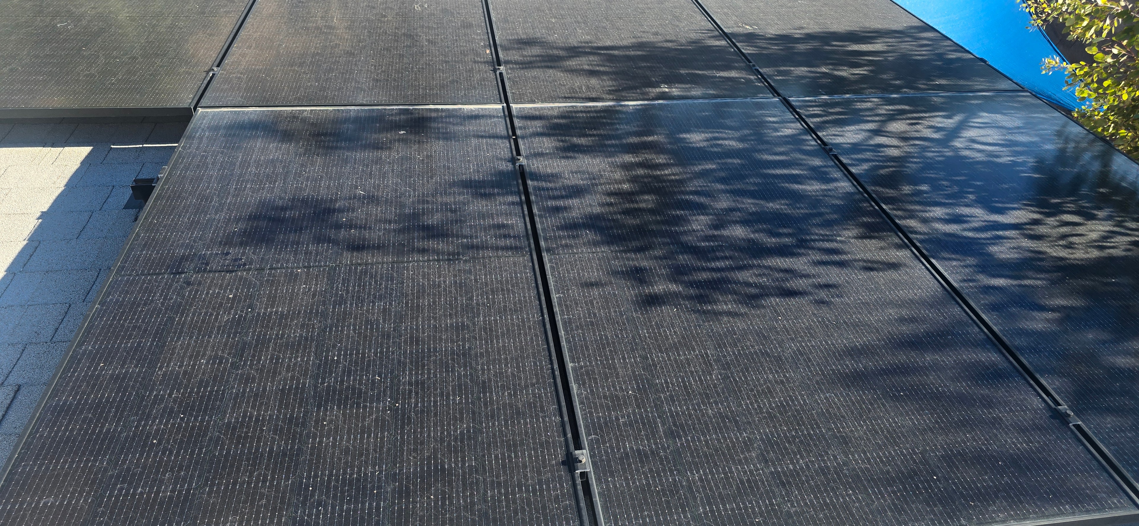 Solar panels before cleaning