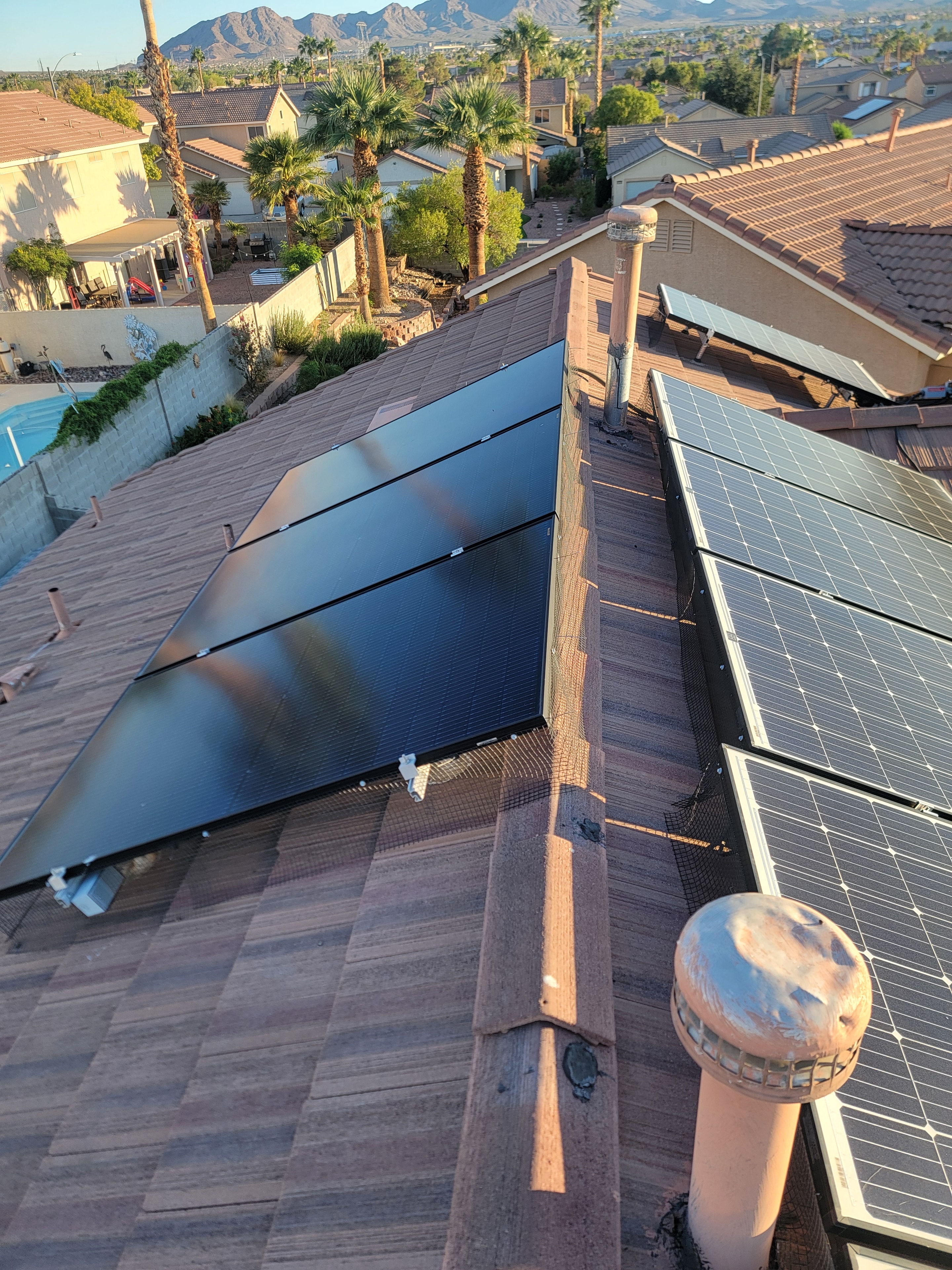 Solar panels before cleaning