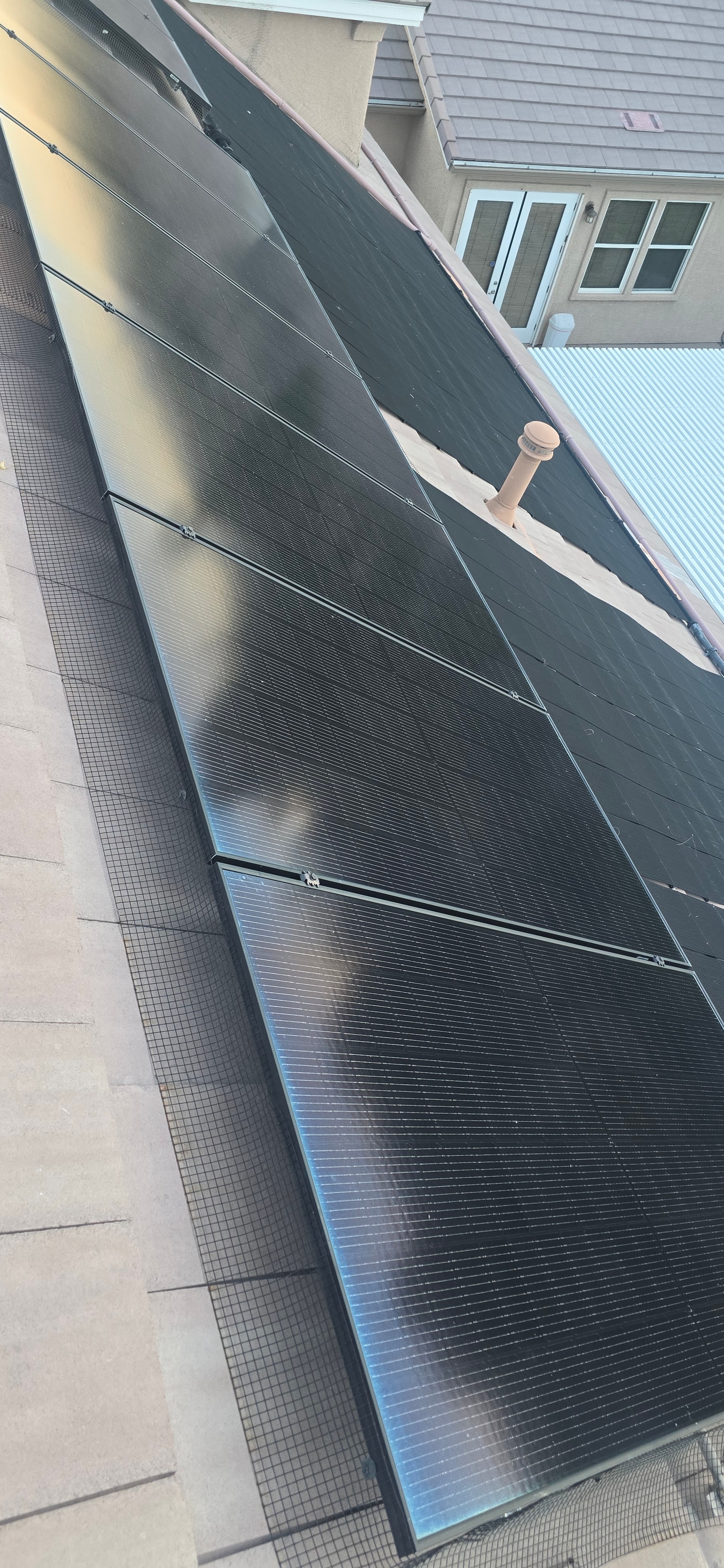 Clean, gleaming solar panels after professional cleaning at Lookout Rock